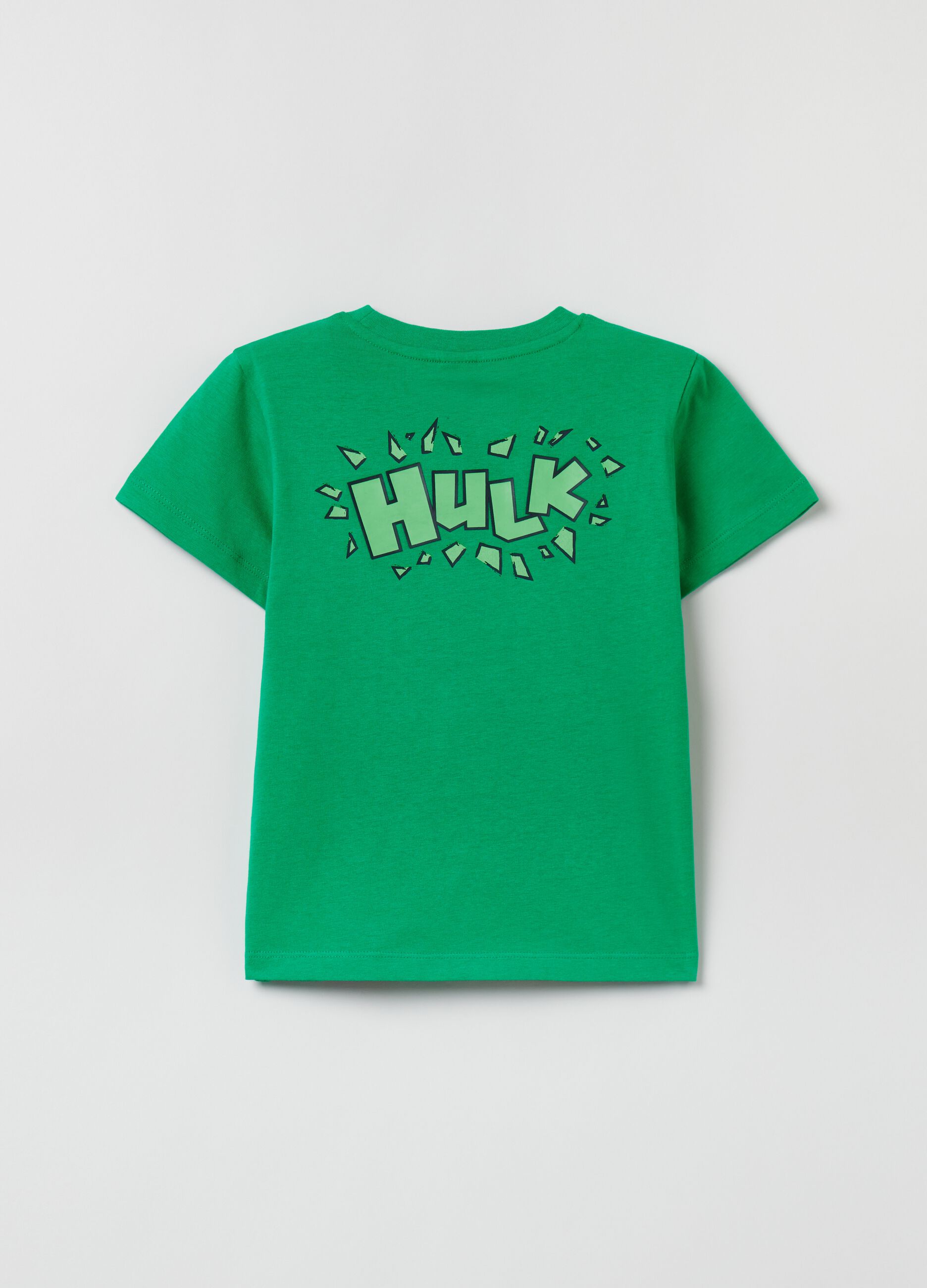 Cotton T-shirt with Incredible Hulk print