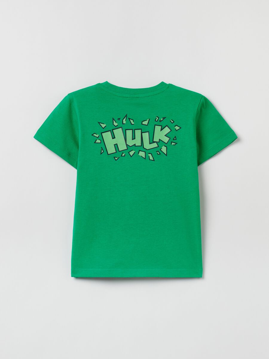 Cotton T-shirt with Incredible Hulk print_1