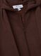 Felpa marrone con cappuccio e fiocco relaxed fit_1