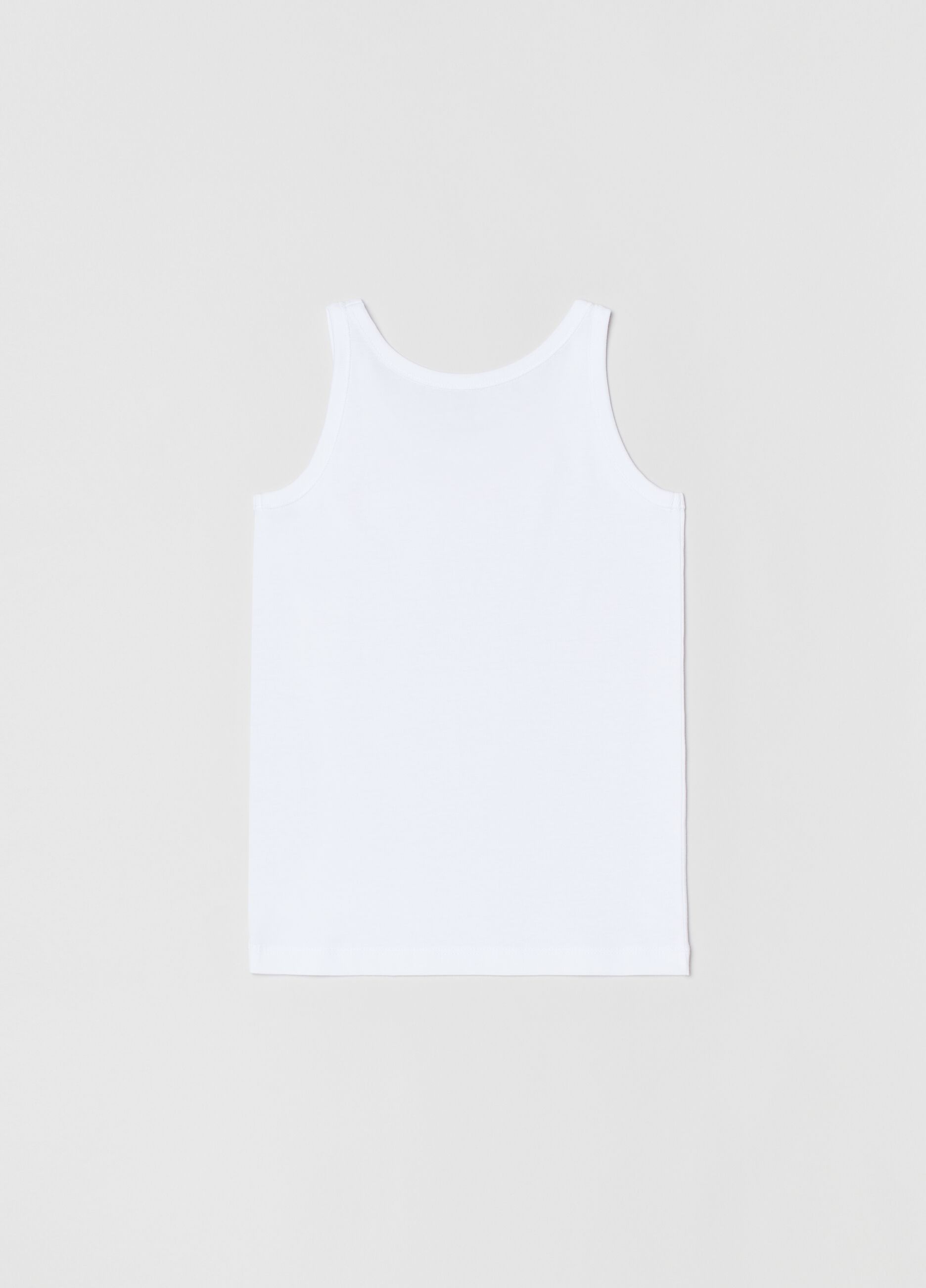 Two-pack cotton racerback vests with round neck_1