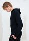 Black Ribbed Knit Hoodie_1