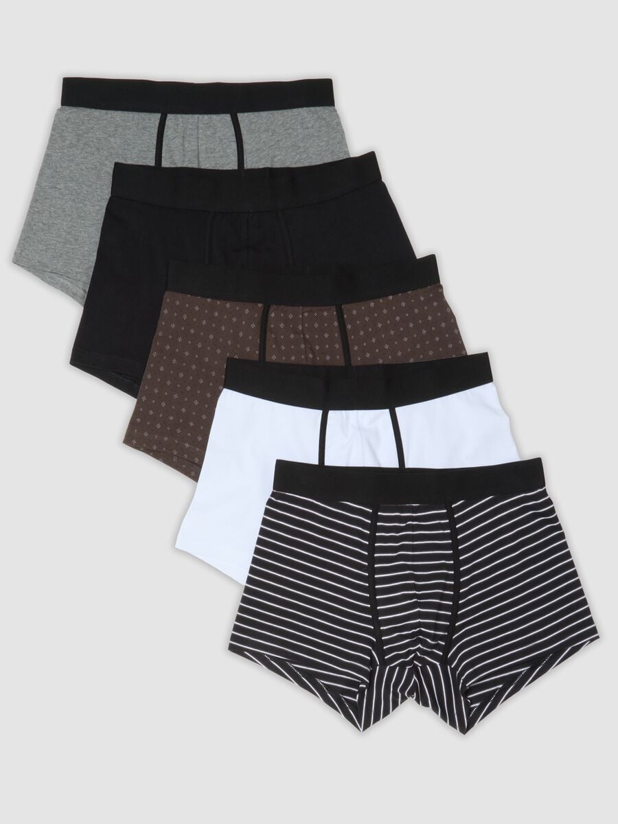 Five-pack of multicolour organic stretch-cotton boxers_0