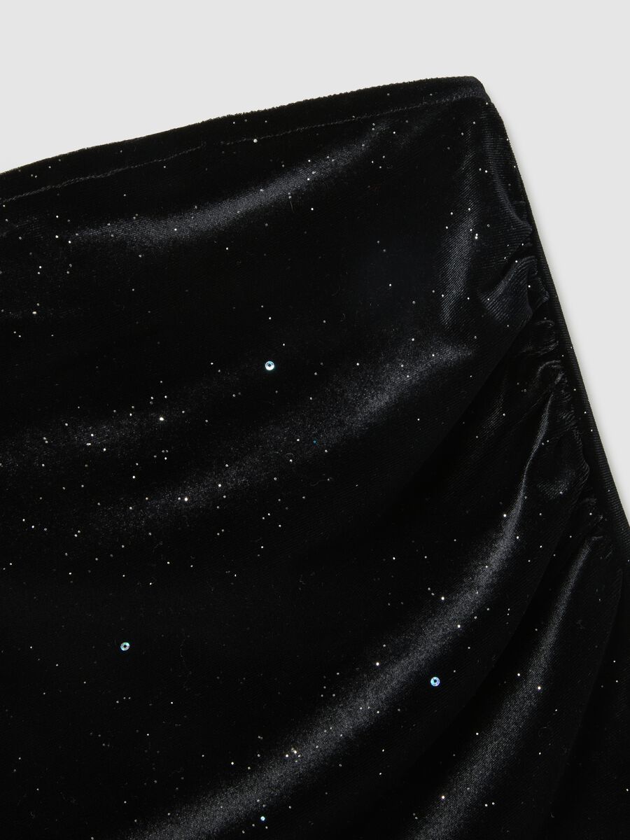 Black Stretch Chenille Regular Fit Top_5