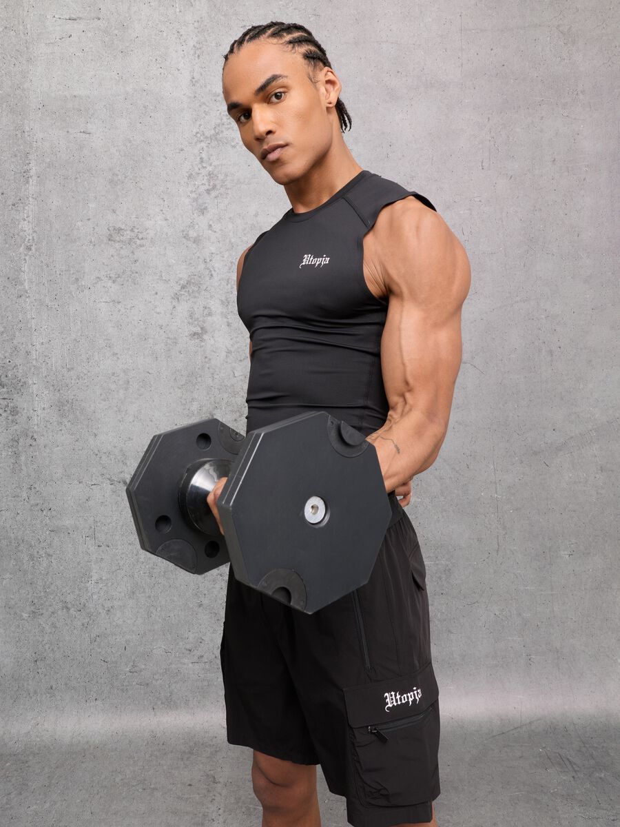 Kombat Active Black Sleeveless Tank Top_2