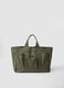 Green pure cotton sports bag with external pockets_0