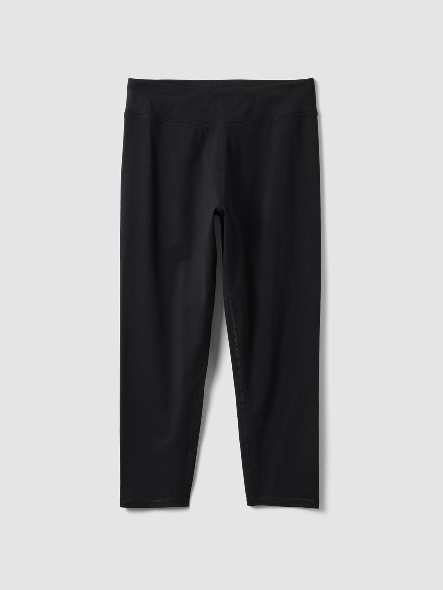 Schwarze Skinny-Leggings aus Stretch-Baumwolle_4