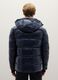 Blue padded regular fit water repellent jacket with zip_3