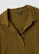 Short green pure cotton kaftan with V-neck_5