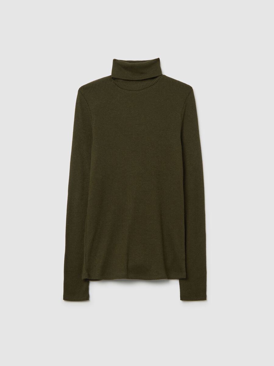 Green regular fit sweater_4