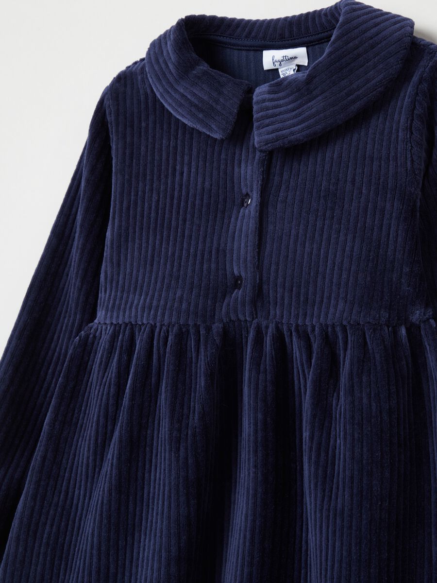 Ribbed chenille dress with collar_2