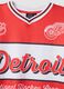 T-shirt rouge et blanc style hockey avec imprim&eacute; Detroit Red Wings_1