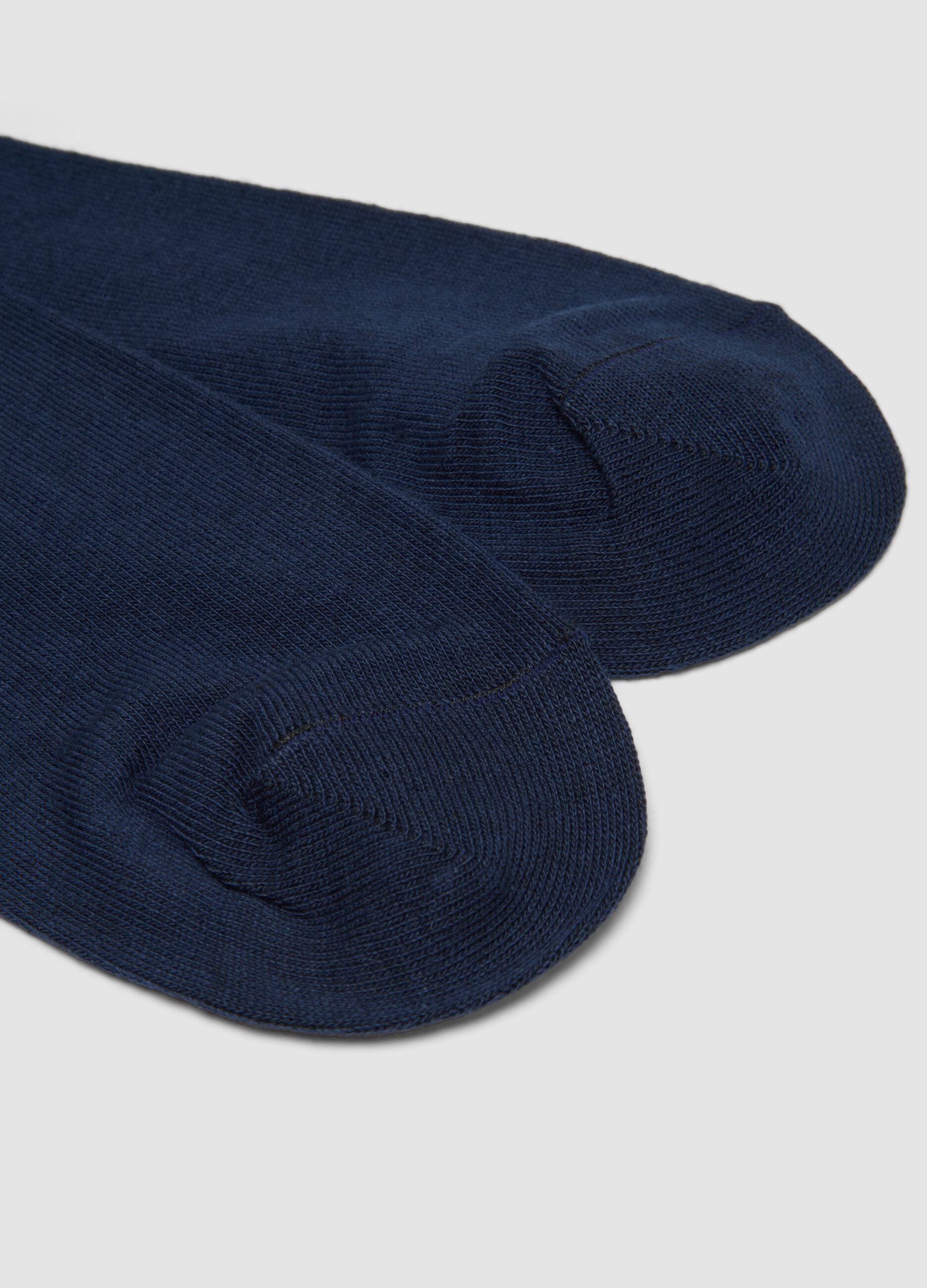 Pack of 2 blue ankle socks in a cotton and cashmere blend