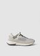 Grey casual lace-up trainers with running-style sole_0