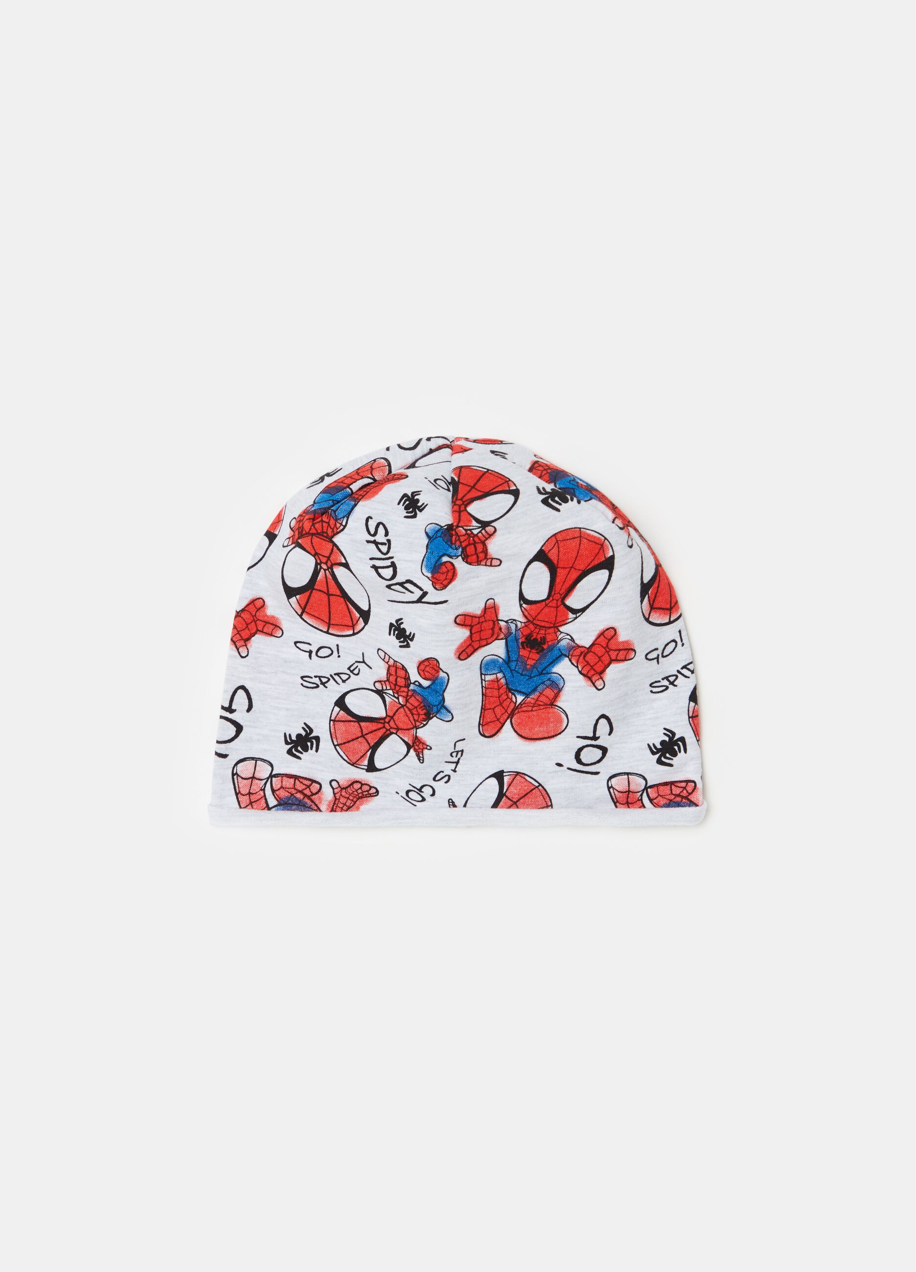 Hat in French terry with Spidey print