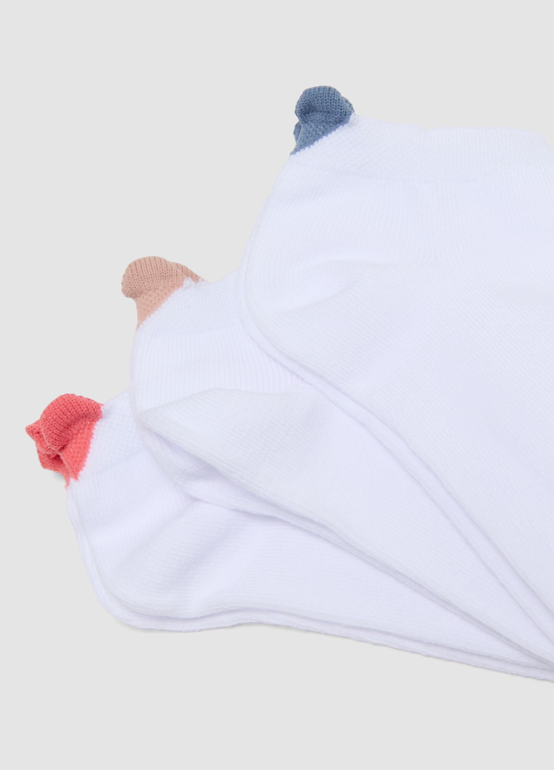 5-pack of white organic cotton socks