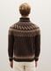 Regular fit brown turtleneck jumper with jacquard pattern_2