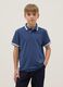 Boy's blue pure cotton polo, regular fit_0
