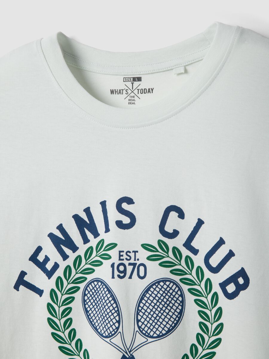 White printed pure cotton regular-fit T-shirt_5