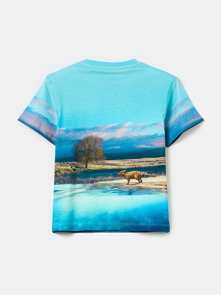 Cotton T-shirt with dinosaurs print_1
