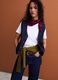 Blue pure cotton denim waistcoat with buttons, regular fit_0