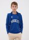 Blue pure organic cotton T-shirt with front print for boys_1