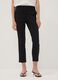 Black stretch viscose slim-fit chino trousers_1