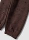 Pantaloni jogger marroni in puro cotone organico over fit_3
