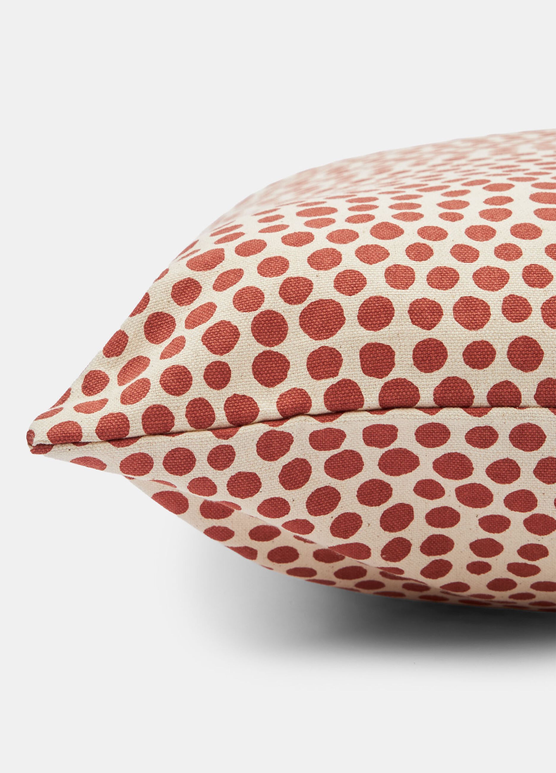 Polka dot cushion with cotton cover