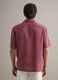 Regular fit pink short sleeve pure linen shirt with pocket_2