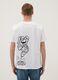 Wei&szlig;es T-Shirt aus reiner Baumwolle mit kurzen &Auml;rmeln, Regular Fit_3