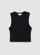Schwarzes Cropped-Tanktop aus Stretch-Baumwolle_4