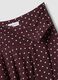 Brown polka-dot skirt in viscose blend with asymmetric hem_6