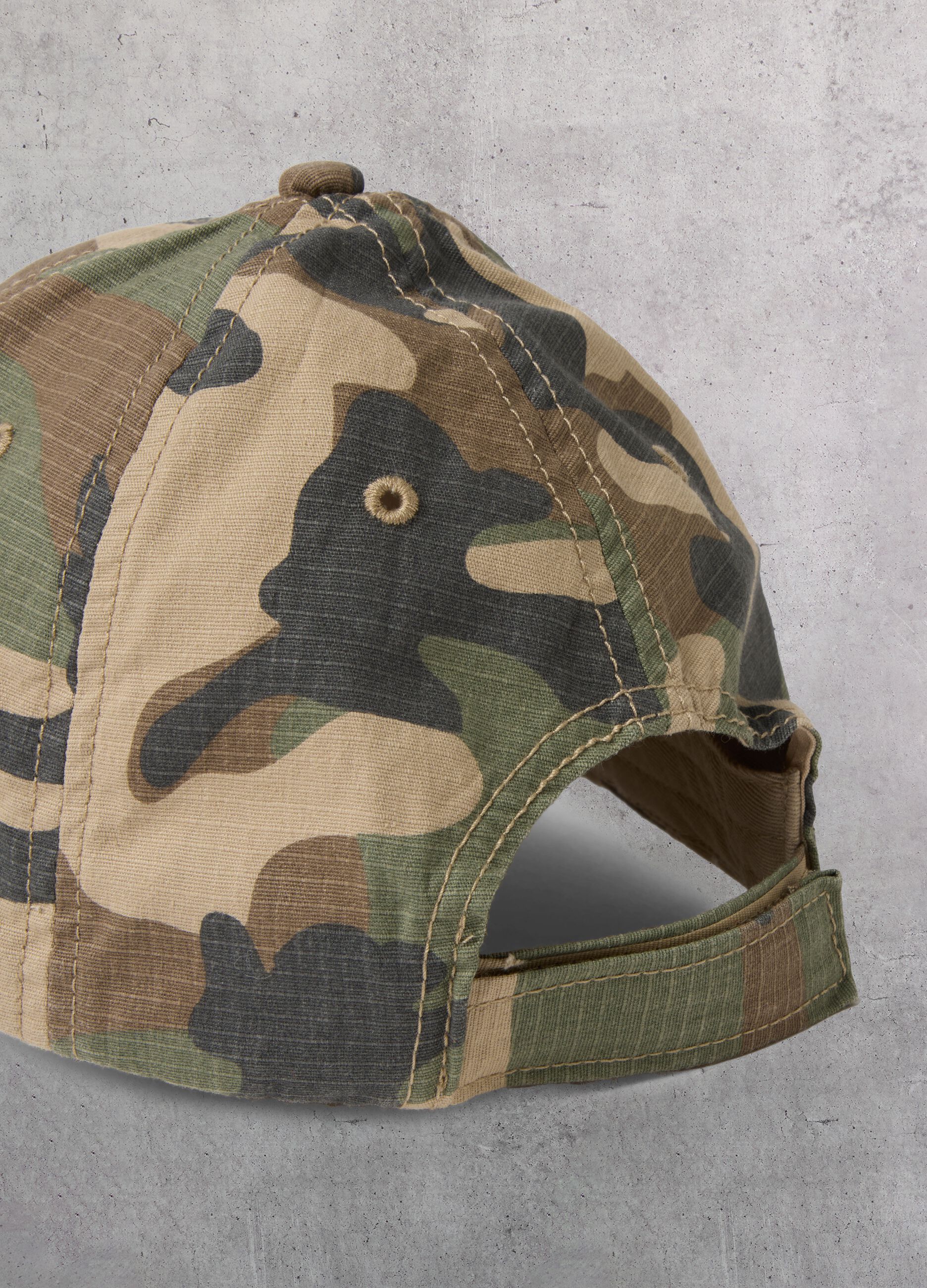 Multicolour stretch-cotton baseball cap