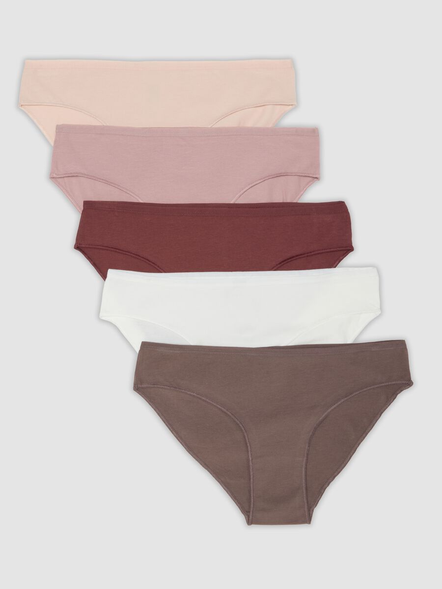 Five-pack of multicolour stretch organic cotton briefs_4