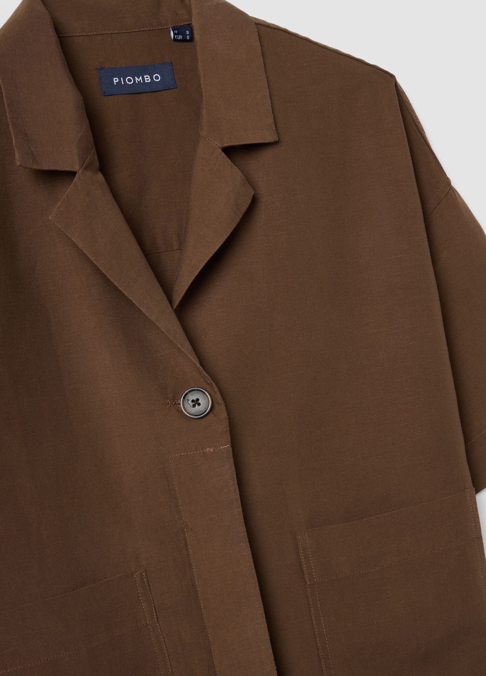 &Kappa;&alpha;&phi;έ blazer regular fit &alpha;&pi;ό &mu;&epsilon;ί&gamma;&mu;&alpha; lyocell &kappa;&alpha;&iota; &lambda;&iota;&nu;ό