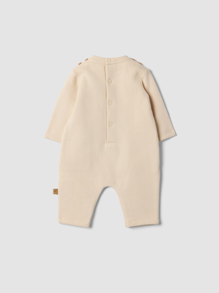 Beige organic cotton Winnie the Pooh babygrow_1