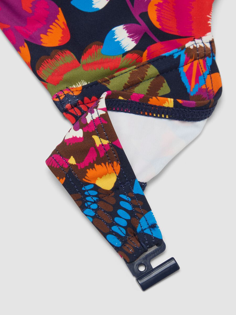 Multicolour stretch triangle bikini top_5