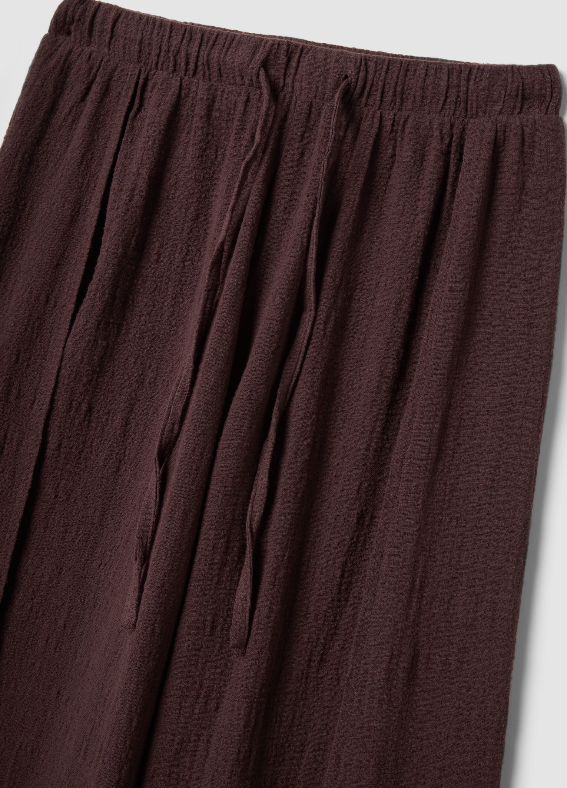 Brown pure cotton beach trousers