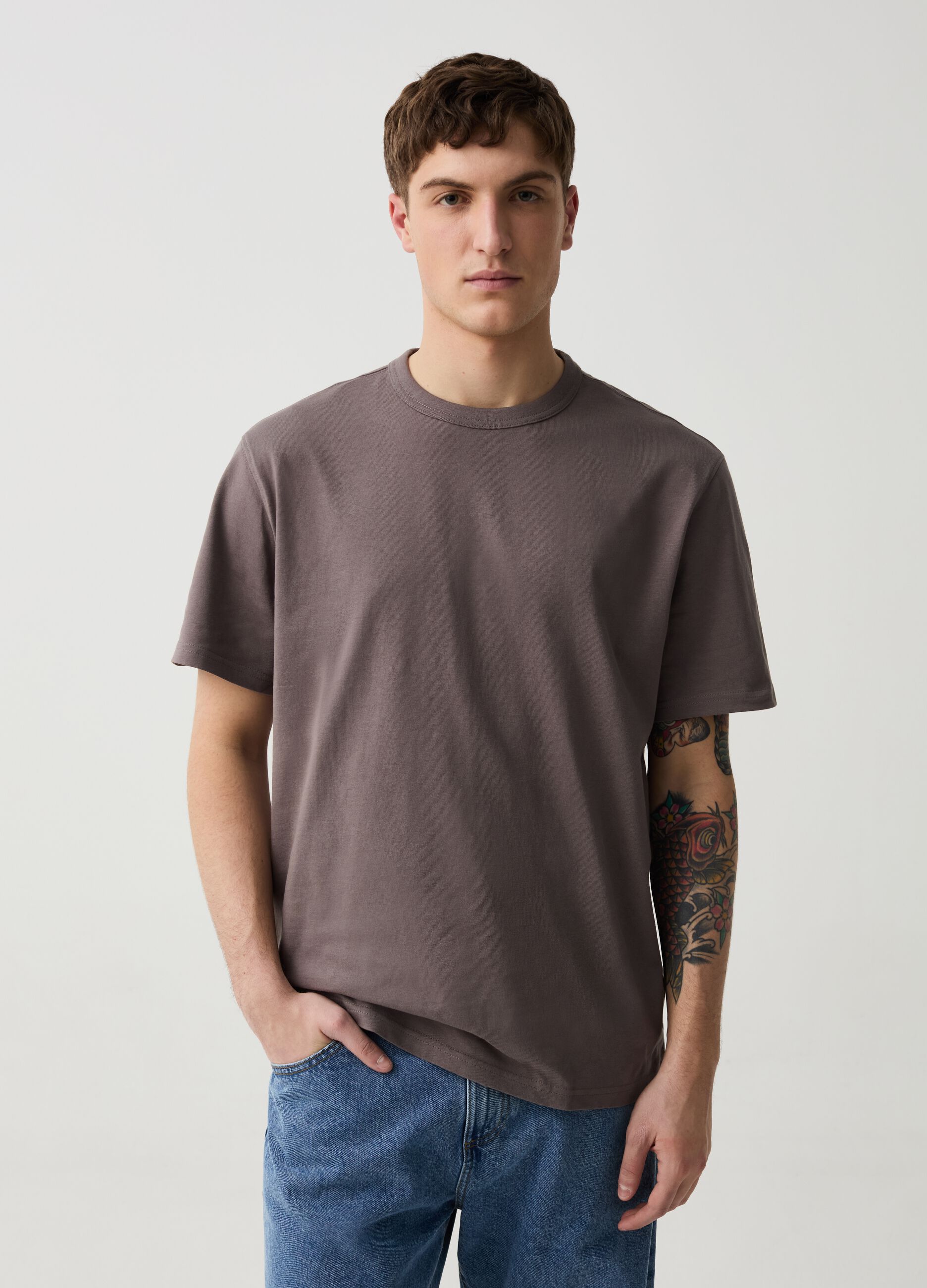 T-shirt relaxed fit in cotone