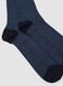 Blue long socks in stretch cotton_2