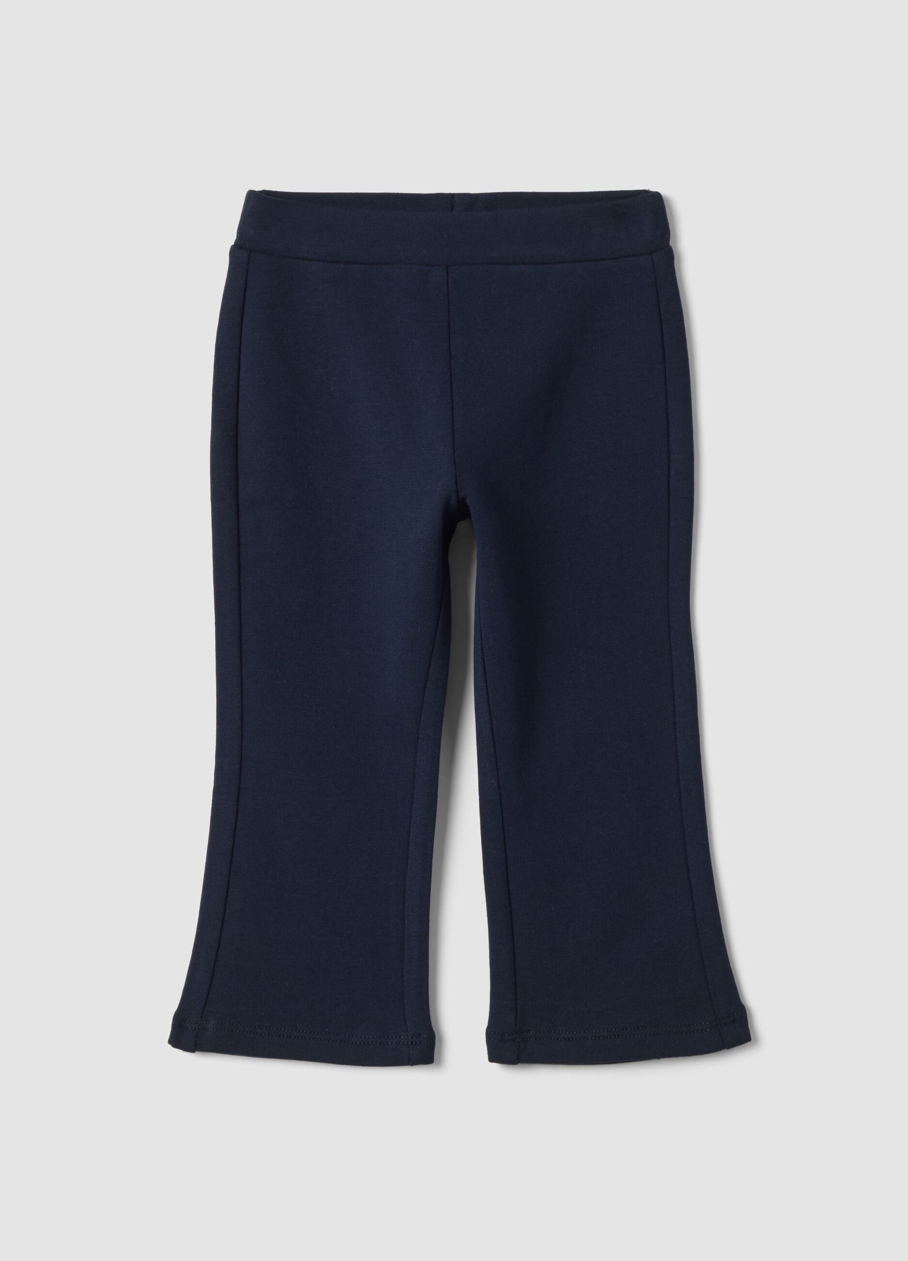 Blue stretch cotton leggings