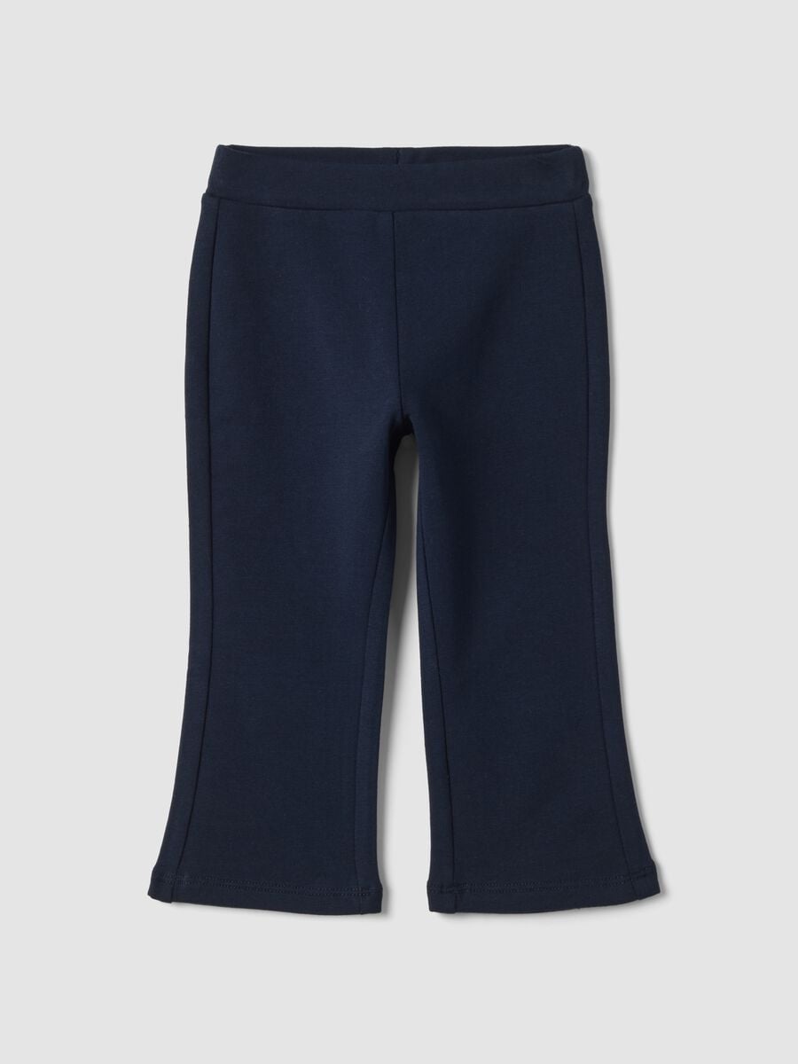 Blue stretch cotton leggings_0