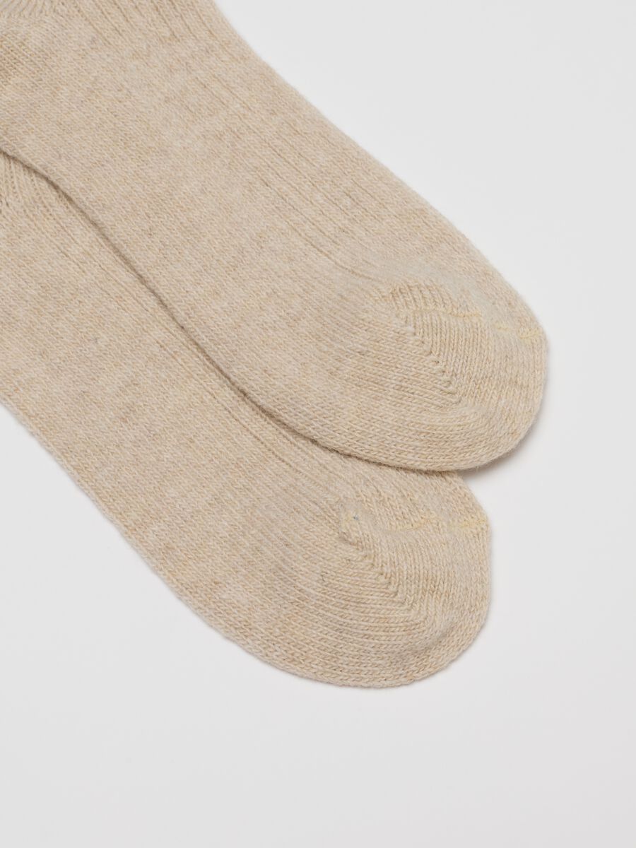 Elasticated Long Beige Socks_2