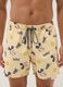 Orange swim trunks with Mickey Mouse prints_1