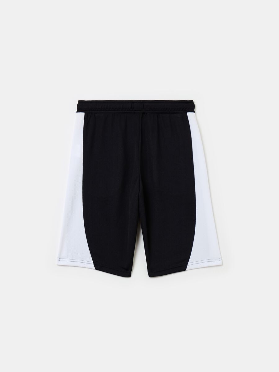 Mesh Bermuda shorts with contrasting bands_1