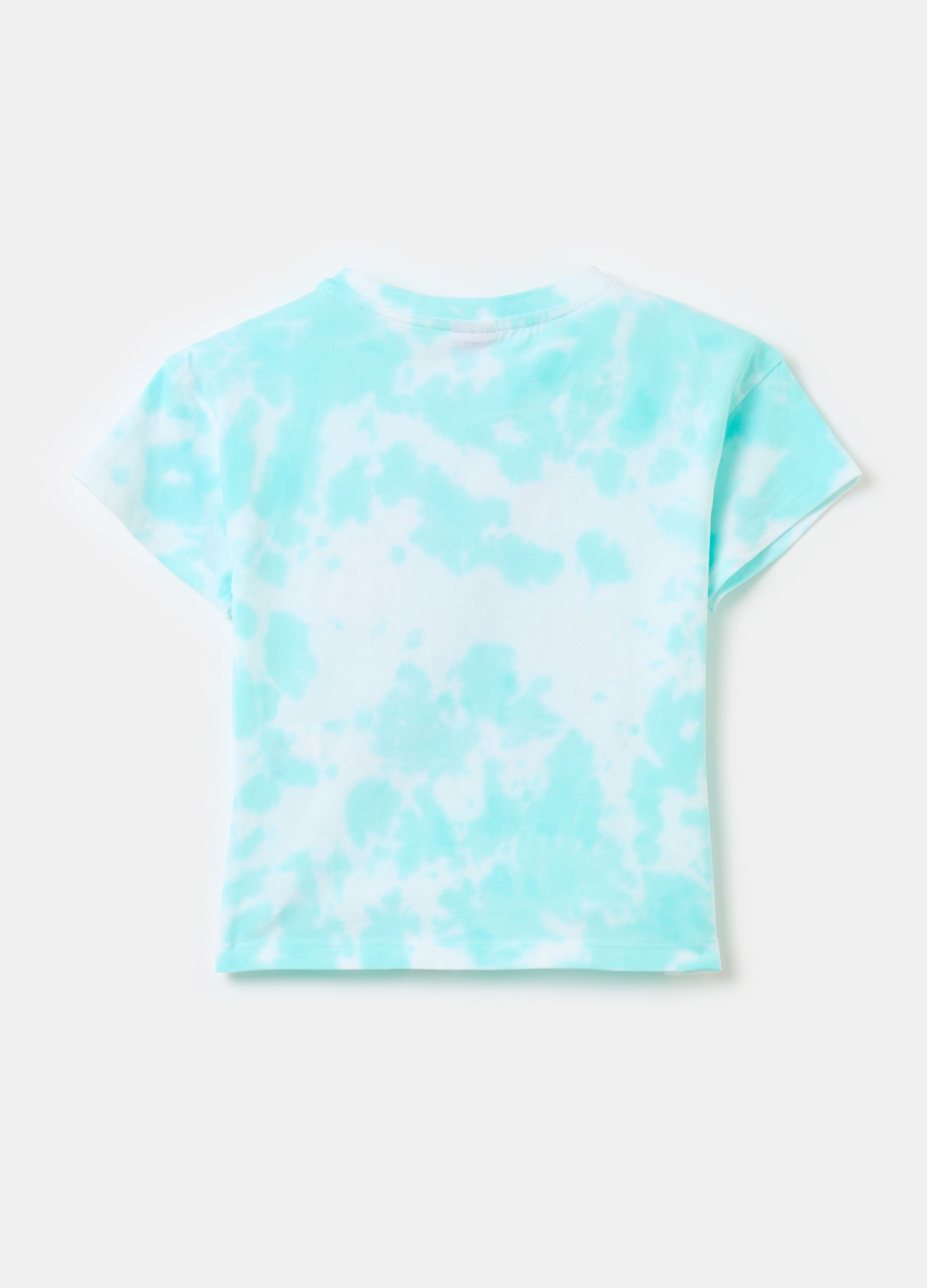 Tie-dye T-shirt with Stitch print