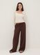 Brown Wide Leg Jogger Trousers_0