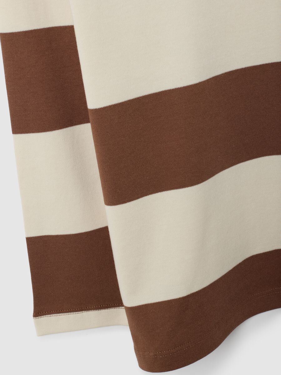 Kids' brown striped pure cotton regular fit jumper_3