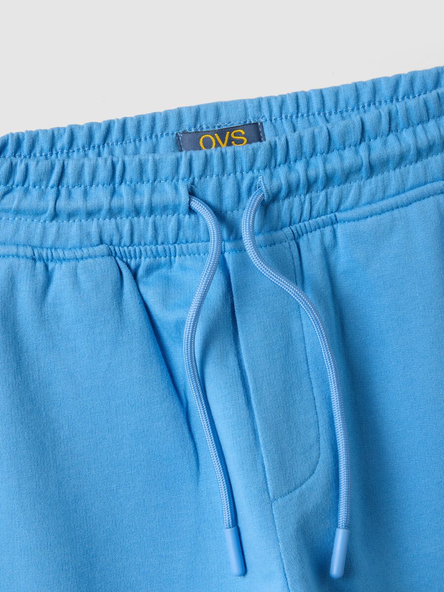 Children's regular fit sky blue pure cotton shorts_2
