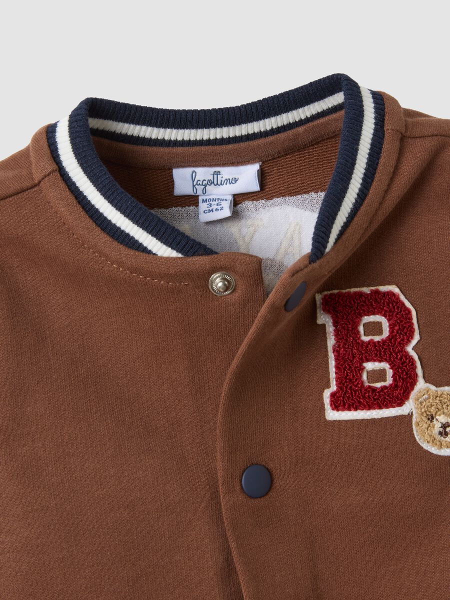 Brown organic cotton sweatshirt for baby, regular fit_2